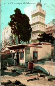 Vtg Postcard 1910 Algiers Algeria Alger Mosque Abderrhaman