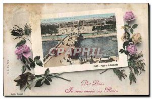 Old Postcard Paris Concorde Square In Paris The send you these flowers