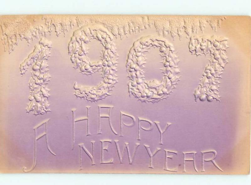 Pre-Linen New Year EMBOSSED BIG NUMBERS AB2366