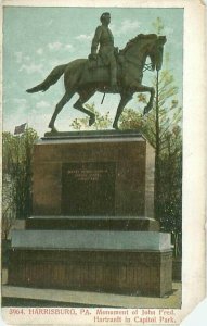 John Fred Hartranft Monument, Capitol Park, Harrisburg PA Postcard UDB