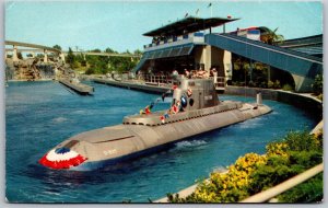 Vtg Anaheim California CA Disneyland Submarine Ride Tomorrowland Postcard