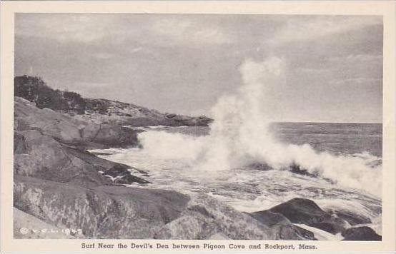 Massachusetts Rockport Surf Near Devils Den Albertype