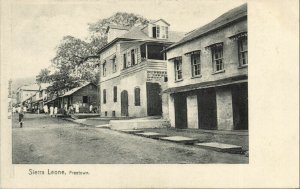 PC CPA SIERRA LEONE, FREETOWN, STREET SCENE, Vintage Postcard (b24750)