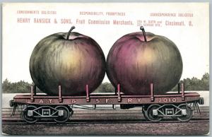 CINCINNATI OH HENRY RANSICK & SONS ADVERTISING EXAGGERATED ANTIQUE POSTCARD