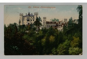 Germany - Schwangau. Hohenschwangau Castle  (corner wear)