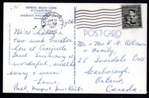 Massachusetts SplitView CAPE COD General Beach Scene Greetings from pm1967Chrome