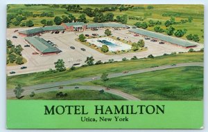 UTICA, NY New York ~ Roadside MOTEL HAMILTON c1960s Oneida County Postcard