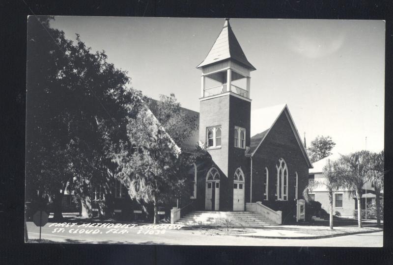 RPPC ST. CLOUD FLORIDA FIRST METHODIST CHURCH VINTAGE REAL PHOTO POSTCARD