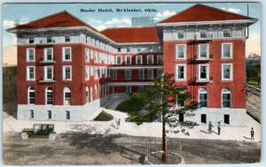 McALESTER, Oklahoma  OK    BUSBY HOTEL   pm 1916   Postcard