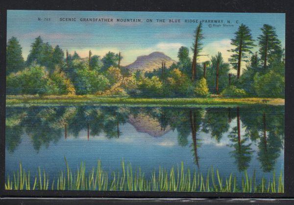 North Carolina colour PC Grandfather Mountain Blue Ridge Parkway unused