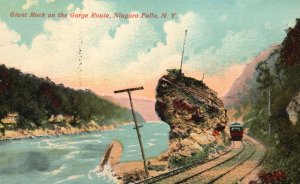 Vintage Postcard 1900's Giant Rock On George Route Niagara Falls New York NY