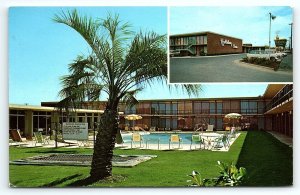 1950s COLUMBUS GA HOLIDAY INN US 280 VICTORY DR SWIMMING POOL AD POSTCARD P2108