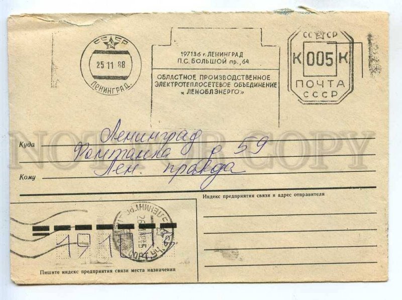 284491 USSR 1988 Lenoblenergo Regional Electroploset Association Leningrad