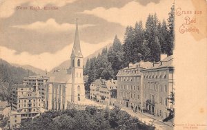 L053 Austria New Catholic Church Gruss aus Bad Gastein vintage postcard