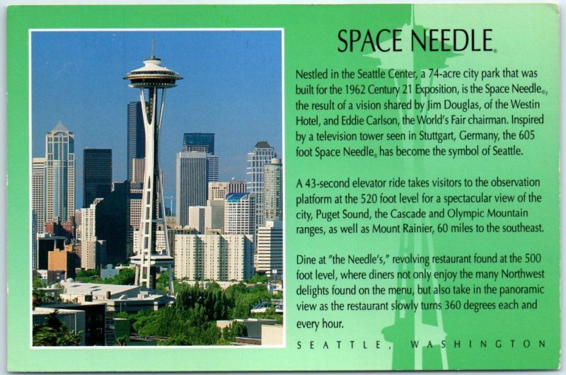Postcard - The Space Needle - Seattle, Washington