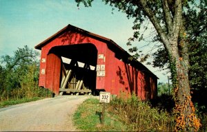 Covered Bridge Over Sunday Creek Dover Township Ohio