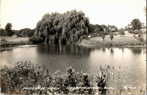 RPPC Lake at Whitnall Park, Hales Corners WI Vintage Postcard J38