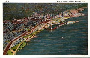 Aerial View Chicago World's Fair Curteich