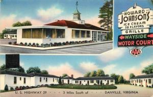 Danville Virginia 1940s Wayside Motor Court roadside Tichnor Smith 10327