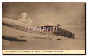 Old Postcard Mont Ventoux Vaucluse Observatory under snow