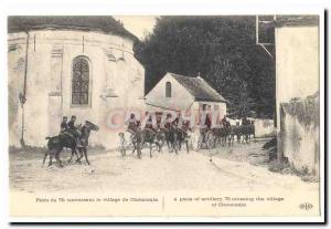 Old Postcard Piece 75 through the village of Chauconin (77)