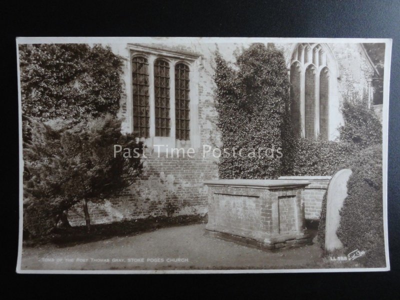 Stoke Poges Church x 2 inc POET THOMAS GRAY TOMB Old RP Postcard by Walter Scott