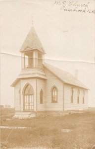J65/ Osnabrock North Dakota RPPC Postcard c1910 Church Building 251