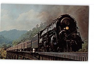 Norfolk & Western Dry Fork Branch Class Y6B #2174 Locomotive Vintage Postcard