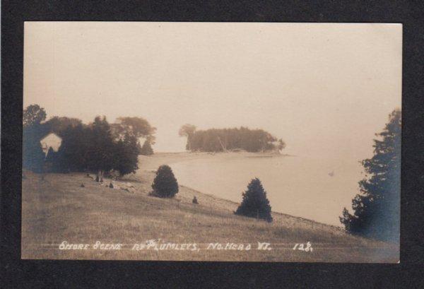 VT Shore Scene NORTH HERO VERMONT Real Photo RPPC Postcard Carte Postale