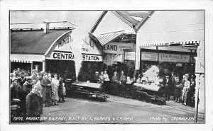 Ahyl Miniature Railway Built By A. Barnes View Postcard Backing 