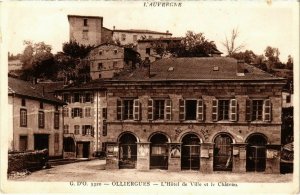 CPA OLLIERGUES - L'Hotel de Ville et le Chateau (106074)