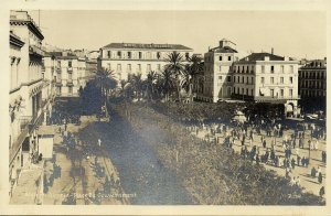 algeria, ALGIERS ALGER, Place du Gouvernment (1930s) RPPC Postcard
