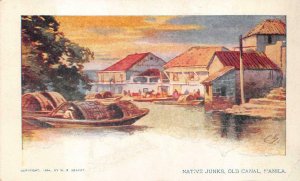 JUNKS MANILA PHILIPPINES NY SUNDAY AMERICAN JOURNAL NEWSPAPER POSTCARD (1904)