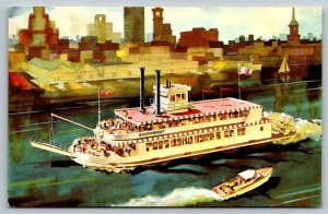 The New 400 Passenger  Showboat  Delaware River    Postcard
