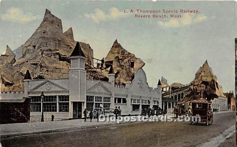 LA Thompson Sceniec Railway Revere Beach, MA, USA Unused 