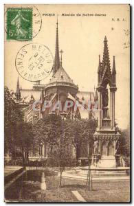Paris - 4 - Notre Dame - Apse - Old Postcard