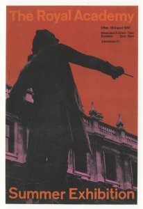 Royal Academy Of Arts 1963 Statue Art Exhibition Advertising Postcard