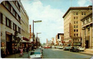 South Bend, Indiana - Downtown - looking North on Michan St - 1950s