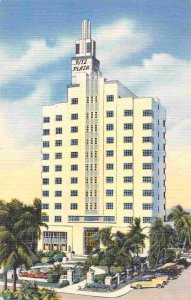 Ritz Plaza Hotel Miami Beach Florida linen postcard