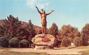 Indian Statue in Charlemont, Massachusetts Hail to the Sunrise.