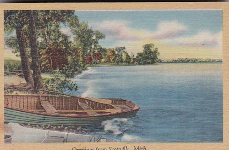 Michigan Greetings From Scottville 1953