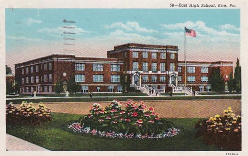 Pennsylvania Erie East High School 1949 Curteich