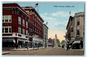 c1930's Fifth Avenue Frank Morse Clothing Stores Moline Illinois IL Postcard