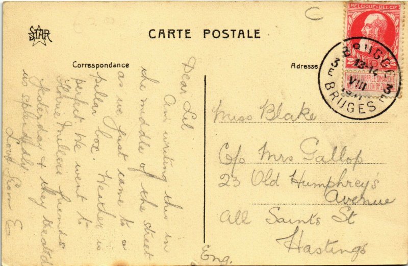 PC CPA DOGS, LAITIÉRE FLAMANDE, Vintage Postcard (b17254)