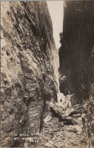 RPPC Postcard In Wall Street Mt Mansfield VT