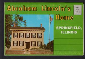 Abraham Lincoln's Home,Springfield,IL Souvenir Folder