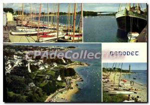 Modern Postcard The Colors in Brittany Finistere Benodet The large beach on C...