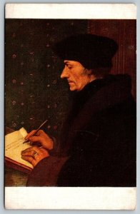 Hans Holbein  Portrait of Didier Erasme  Printed in Paris  France  Postcard