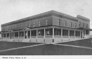 Minot North Dakota Dinnie Flats Street View Antique Postcard K82129
