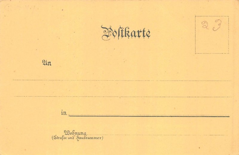 A967 Germany Gruss aus Nuernberg Moonlight Bridge vintage postcard